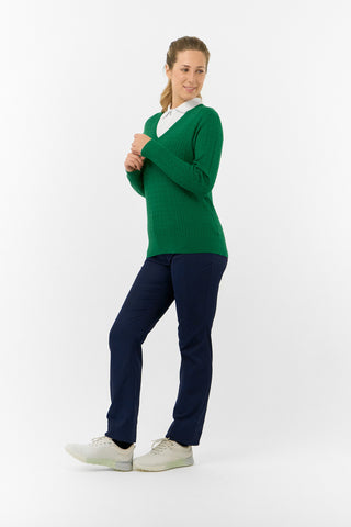 Pure Golf Suzie Summer Weight Jumper - Deep Emerald