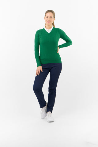 Suzie Summer Weight Jumper - Deep Emerald