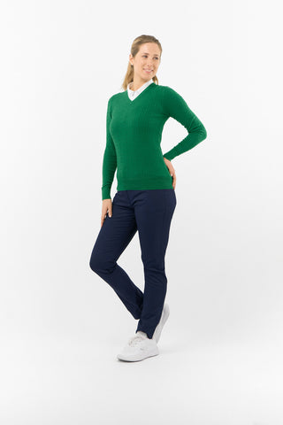 Suzie Summer Weight Jumper - Deep Emerald