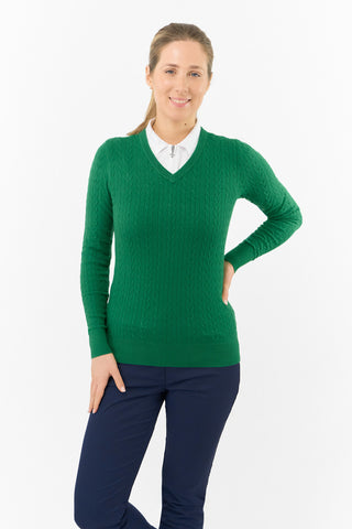 Suzie Summer Weight Jumper - Deep Emerald