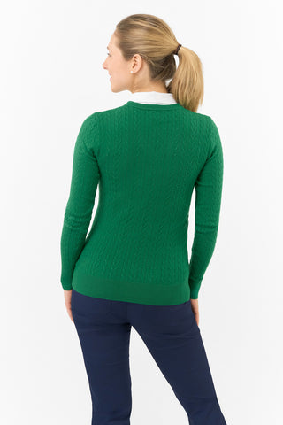 Suzie Summer Weight Jumper - Deep Emerald