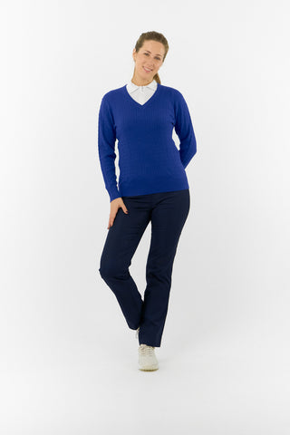 Pure Golf Suzie Summer Weight Jumper - Yale Navy