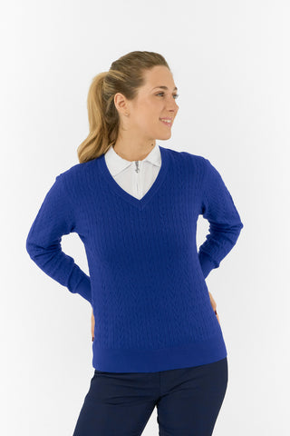 Pure Golf Suzie Summer Weight Jumper - Yale Navy