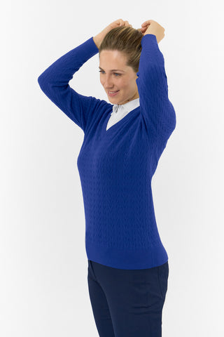 Pure Golf Suzie Summer Weight Jumper - Yale Navy