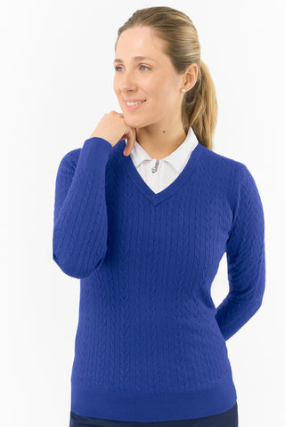 Pure Golf Suzie Summer Weight Jumper - Yale Navy