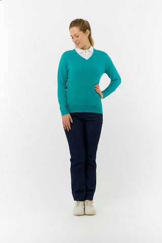 Pure Golf Suzie Summer Weight Jumper - Deep Ocean