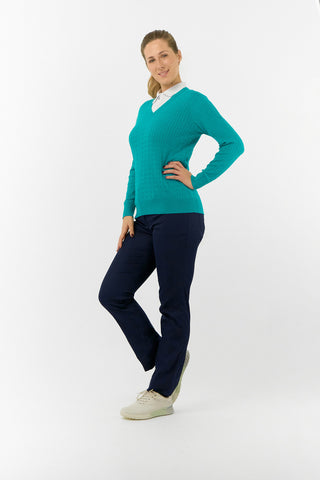 Pure Golf Suzie Summer Weight Jumper - Deep Ocean