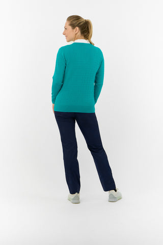 Pure Golf Suzie Summer Weight Jumper - Deep Ocean