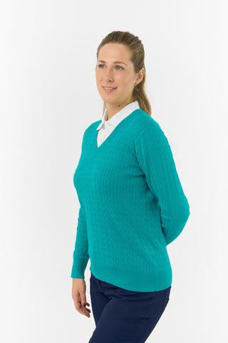 Pure Golf Suzie Summer Weight Jumper - Deep Ocean