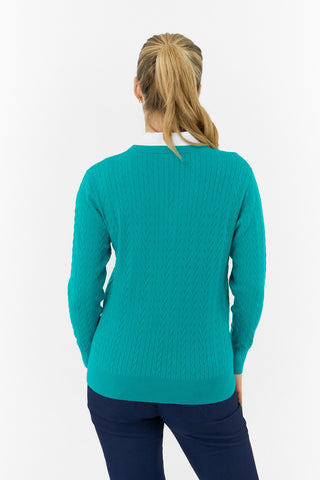 Pure Golf Suzie Summer Weight Jumper - Deep Ocean