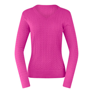 Pure Golf Suzie Summer Weight Jumper - Deep Azalea