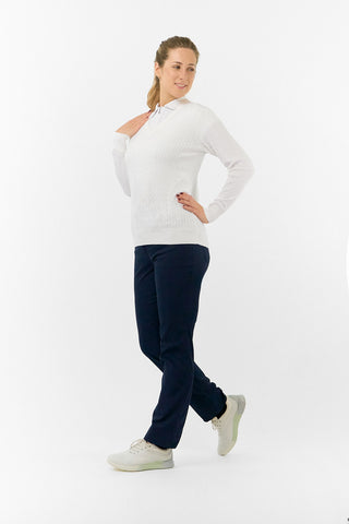 Pure Golf Suzie Summer Weight Jumper - White