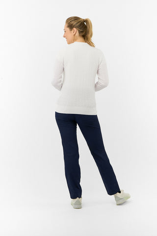 Pure Golf Suzie Summer Weight Jumper - White