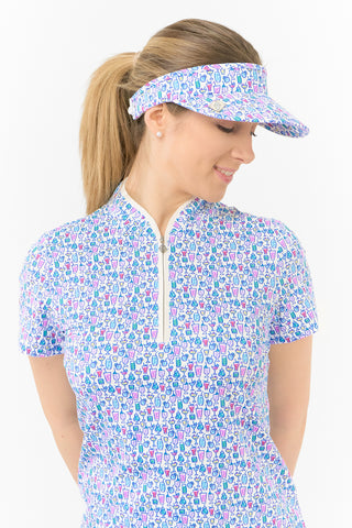 Arielle Telephone Wire Ladies Golf Visor - Over Eighteen Boozy