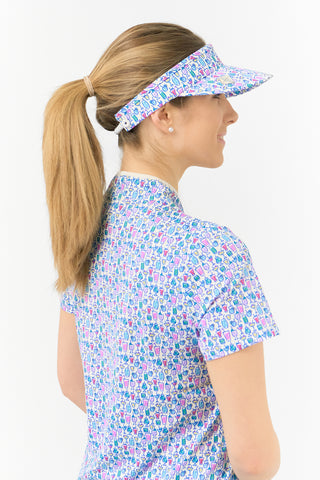 Arielle Telephone Wire Ladies Golf Visor - Over Eighteen Boozy