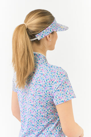 Arielle Telephone Wire Ladies Golf Visor - Over Eighteen Boozy