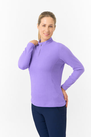 Pure Golf Ladies Iris Soft Fleece Golf Quarter Zip - Future Dusk