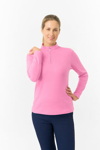 Iris Super Soft Fleece Quarter Zip - Pink