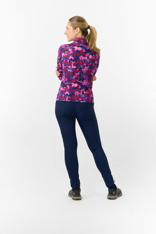 Pure Golf Ladies Amy Soft Golf Roll Neck- Autumn Aquarelle