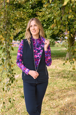 Pure Golf Ladies Eve Reversible Gilet - Autumn Aquarelle