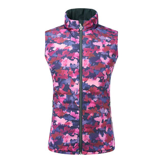 Pure Golf Ladies Eve Reversible Gilet - Autumn Aquarelle