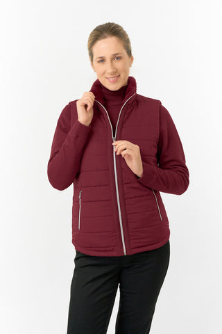 Pure Golf Ladies Hemisphere Gilet- Merlot