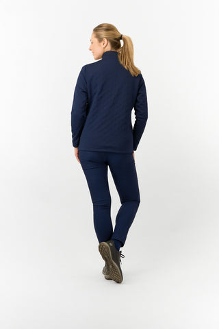 Pure Golf Ladies Lola Lined Textured Winter Jacket - Navy