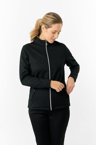 Pure Golf Ladies Lola Lined Textured Winter Jacket - Black