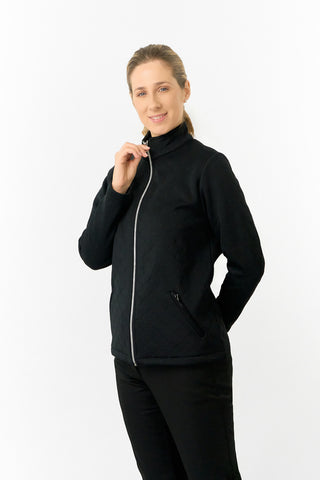 Pure Golf Ladies Lola Lined Textured Winter Jacket - Black