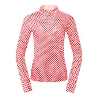Pure Golf Ladies Arusha Long Sleeve Mid Layer Quarter Zip- Woven Chantilly