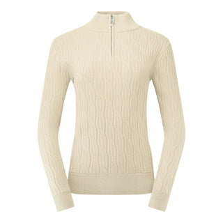 Pure Golf Ladies Sorrell Lined Jumper (Margot Knit) - Limestone