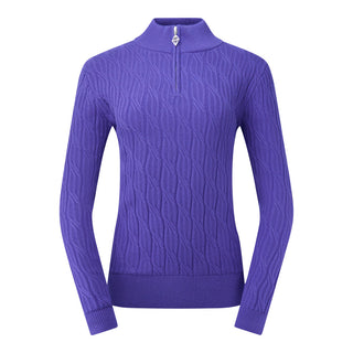 Pure Golf Ladies Sorrell Lined Jumper (Margot Knit) - Future Dusk