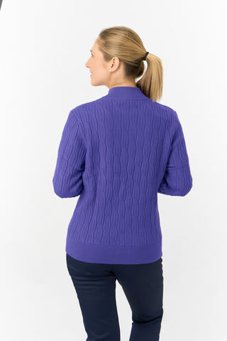 Pure Golf Ladies Sorrell Lined Jumper (Margot Knit) - Future Dusk