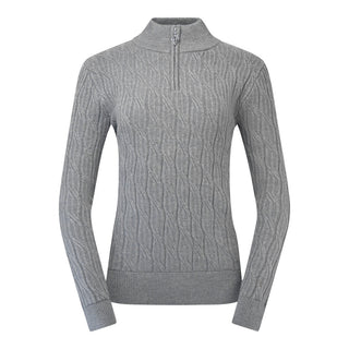 Pure Golf Ladies Sorrell Lined Jumper (Margot Knit) - Charcoal Grey
