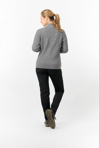 Pure Golf Ladies Sorrell Lined Jumper (Margot Knit) - Charcoal Grey