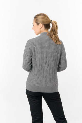 Pure Golf Ladies Sorrell Lined Jumper (Margot Knit) - Charcoal Grey