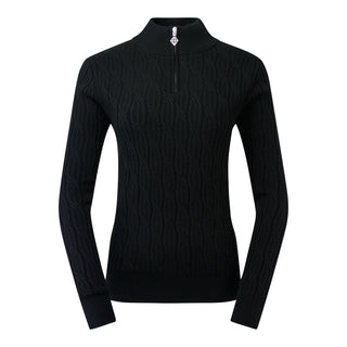 Pure Golf Ladies Sorrell Lined Jumper (Margot Knit) - Black