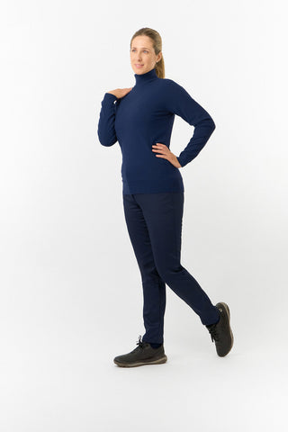 Pure Golf Ladies Sarah Fur Lined Roll Neck - Navy
