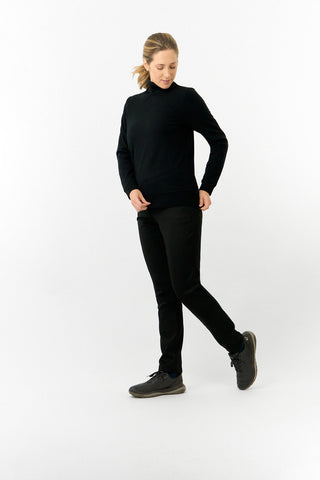 Pure Golf Ladies Sarah Fur Lined Roll Neck - Black