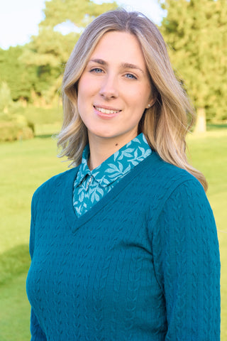 Pure Golf Amity Sleeveless Polo Shirt - Teal Frondescence