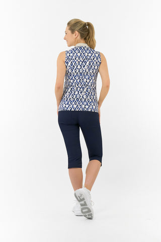 Felicity Sleeveless Polo Golf Shirt - Sands of Time