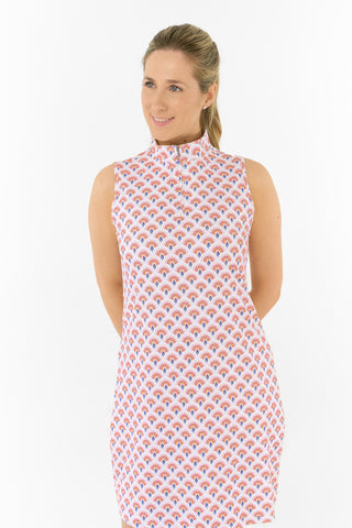 Pure Golf Miley Sleeveless Golf Dress - Mediterranean Sunset