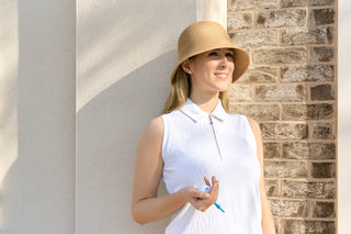 Lea Ladies Straw Golf Hat - Natural