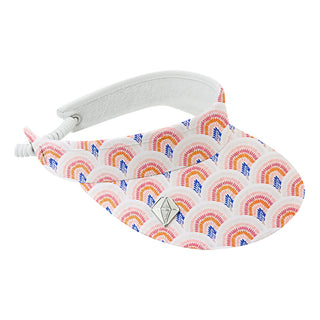 Arielle Patterned Golf Visor - Mediterranean Sunset
