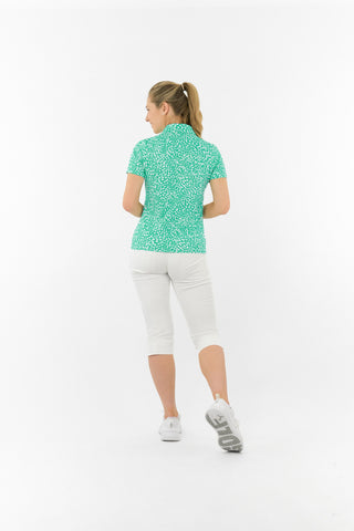 Pure Golf Amity Short Sleeve Polo Shirt - Sweet Pea Awe