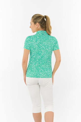 Pure Golf Amity Short Sleeve Polo Shirt - Sweet Pea Awe