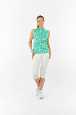 Pure Golf Amity Sleeveless Polo Shirt - Sweet Pea Awe