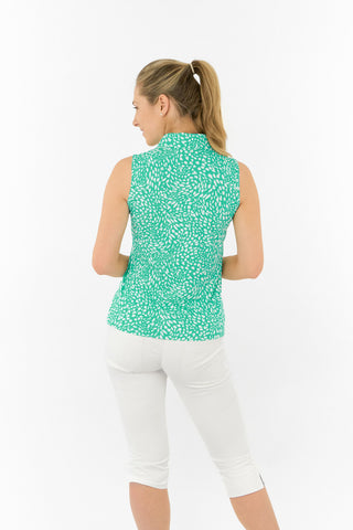 Pure Golf Amity Sleeveless Polo Shirt - Sweet Pea Awe