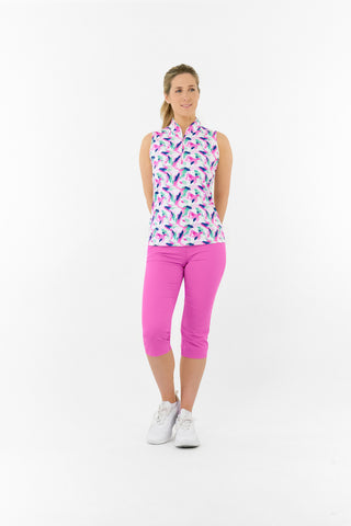 Ellen Sleeveless Ladies Polo Golf Shirt - Portrait of Paradise