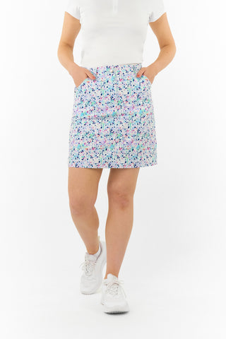 Ladies Golf Clarity Patterned  Golf Skort - Mirrored Moonstone